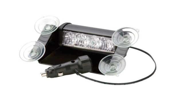 Gelber LED-Blitz mit Saugnapfhalterung