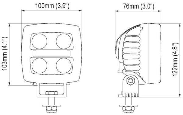 Scorpius N2401 LED HS 12-24V 24W WideFlood Drahtverbinder – Bild 2