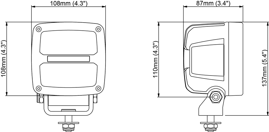 Scorpius PRO 430 WideFlood Asymmetrisch 3000 lm – Bild 3